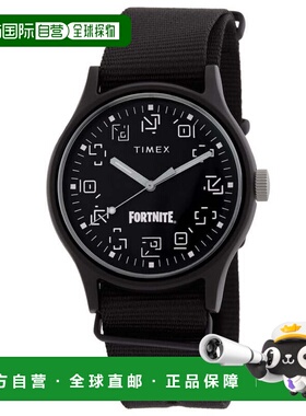 自营Timex Men's Fortnite Black Round 40mm - black 美国奥莱直