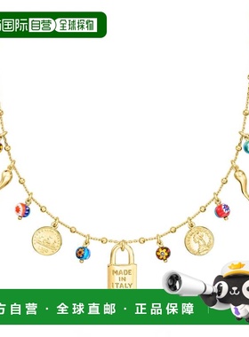 自营Ross-Simons Italian 18kt Gold Over Sterling Charm Neckla
