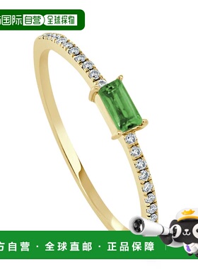 自营sabrina14K Yellow Gold Diamond & Emerald Ring - yellow g
