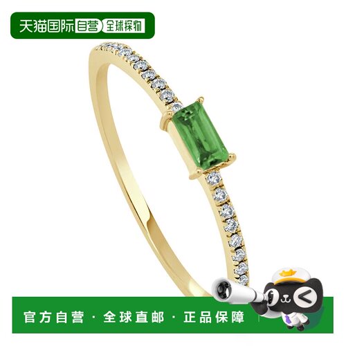 自营sabrina14K Yellow Gold Diamond & Emerald Ring - yellow g