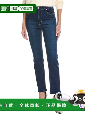 自营St. John Stretch Dark Wash Ankle Jean - blue 美国奥莱直