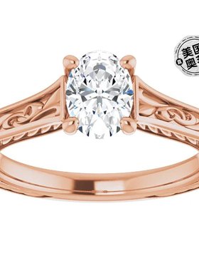 pompeii35 克拉三石莫桑石戒指 10k 白金 - 14k 玫瑰金 【美国奥