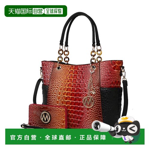 自营mia k collectionBonita Women’s Croco Tote Bag & Wallet