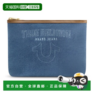 自营 True Religions 梯形拉链化妆包 - 牛仔布 美国奥莱直发
