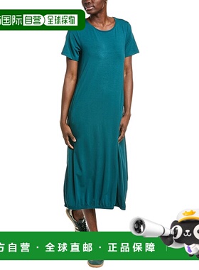 自营 EILEEN FISHER Midi连衣裙-绿色 美国奥莱直发