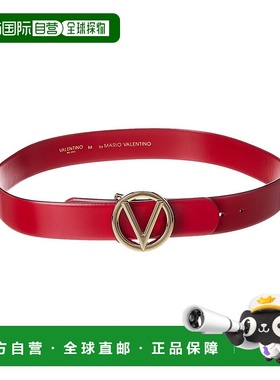 自营 Mario Valentino Giusy Bombe红色皮带腰带 直发美国奥莱
