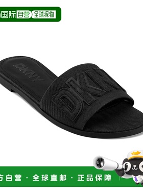 自营 dkny女式柳滑平底鞋凉鞋-黑色 美国奥莱直发