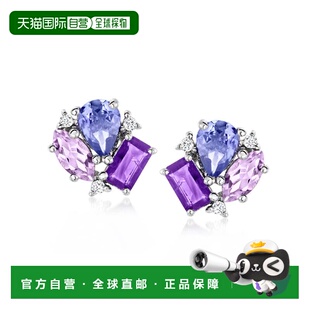 Gemstone 自营Ross Multi Sterling Silver Simons Earrings