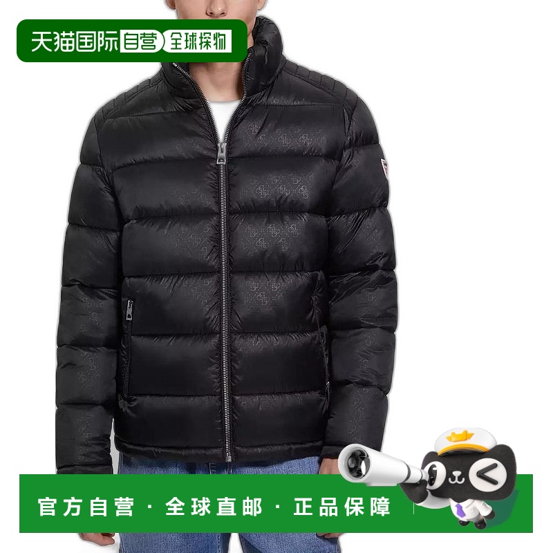【美国直邮】GUESS 男士 Adam 可拆卸风帽羽绒服经典夹克