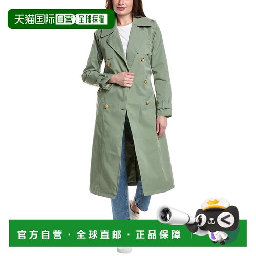 自营NOIZE伊芙琳风衣-绿色 美国奥莱直发