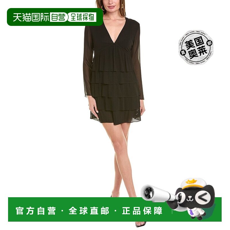 The Kooples 风琴褶迷你连衣裙 - 黑色 短款【美国奥莱】性感直发