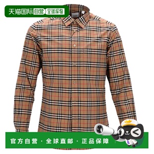 Shirt Checked Sleeved Classic Collar With 自营burberryLong