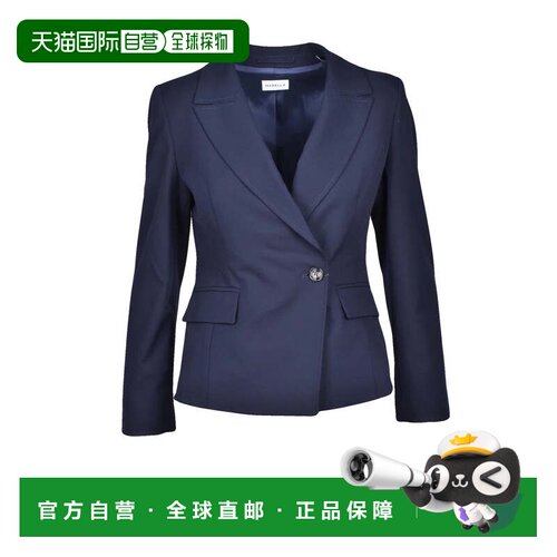自营marellaDouble-breasted Bolero Jacket - Blue - black 美国