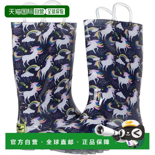 自营Western Chief 24124770P Navy Unicorn Sky Lighted Rain Bo