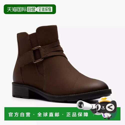 自营Clarks Adalynn Faye 26184068靴子女士蘑菇磨砂脚踝短靴MEW4