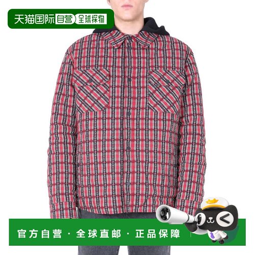 自营off-whiteQuilted Padded Shirt With Removable Hood - grey