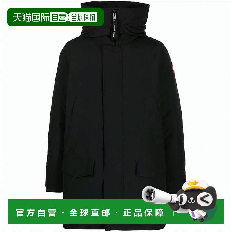 自营canada gooseLong Padded Coat With Concealed Zipper - whi