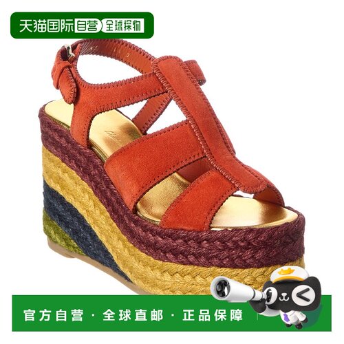 自营salvatore ferragamoFerragamo Renee绒面革凉鞋-棕色 美国奥