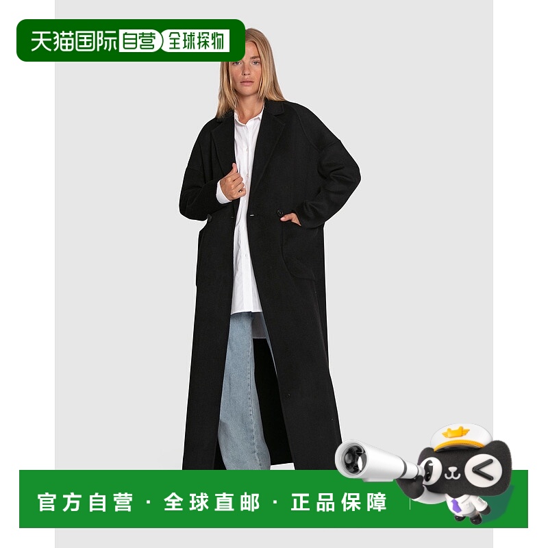 自营 belle & bloom出版商Maxi Coat-黑色 美国奥莱直发