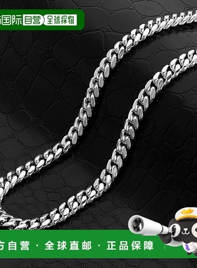 自营 Crucible Los Angeles 不锈钢 6 毫米斜面古巴锁链 18"