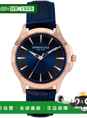 自营Kenneth Cole Men's 40mm Quartz Watch - blue 美国奥莱直发