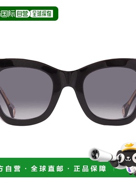 自营Carolina Herrera Dark Grey Shaded Square Ladies Sunglass