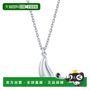 自营 simona925 纯银 0.009cttw 泪珠项链 - 银白色 美国奥莱直发