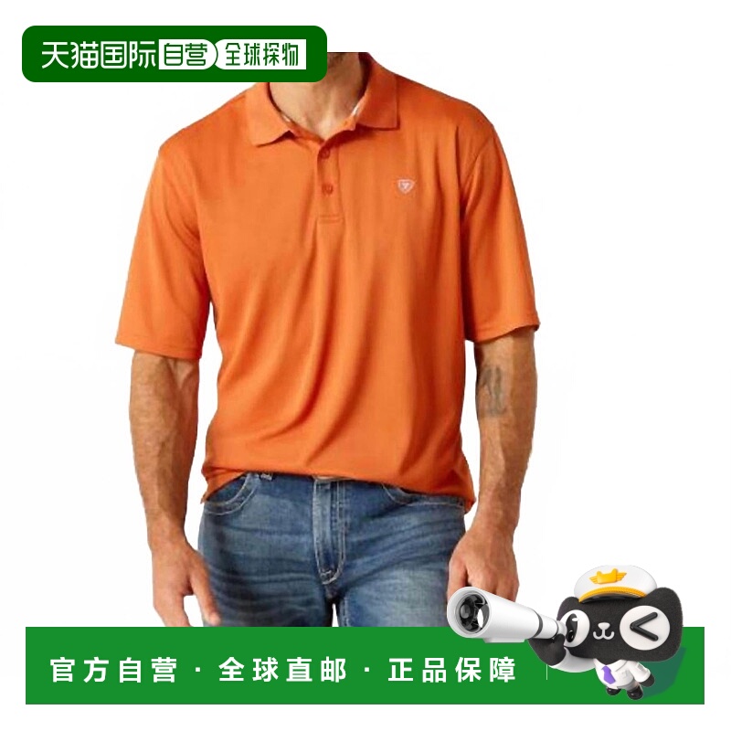 自营ariat男士Tek Foxes短袖Polo衫-狐狸 美国奥莱直发高尔夫