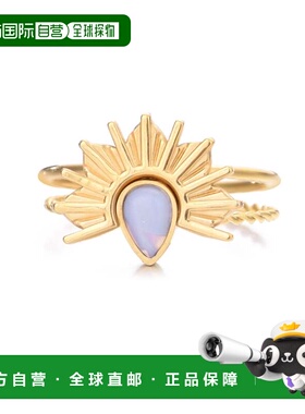 自营adorniaTarnish Resistant 18k Gold Plated Opal Sunrise Ri