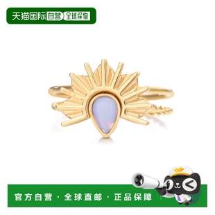 自营adorniaTarnish Resistant 18k Gold Plated Opal Sunrise Ri