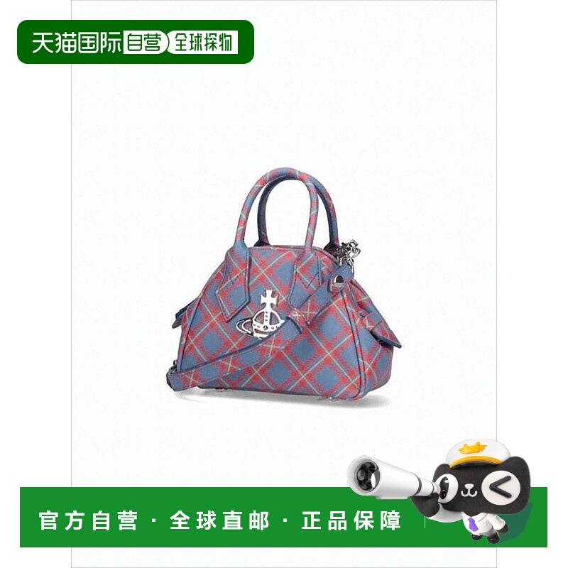 自营vivienne westwoodStructured Plaid Crossbody Bag With Sil