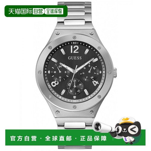 自营Guess Stainless Steel Dress Men's Watch - gray 美国奥莱