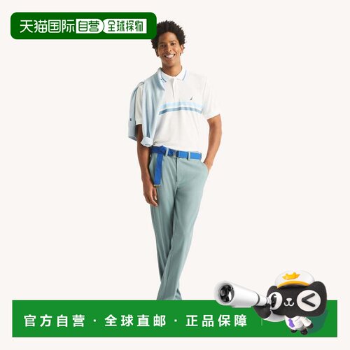 自营Nautica Mens Flat-Front Performance Pant - trooper 美国