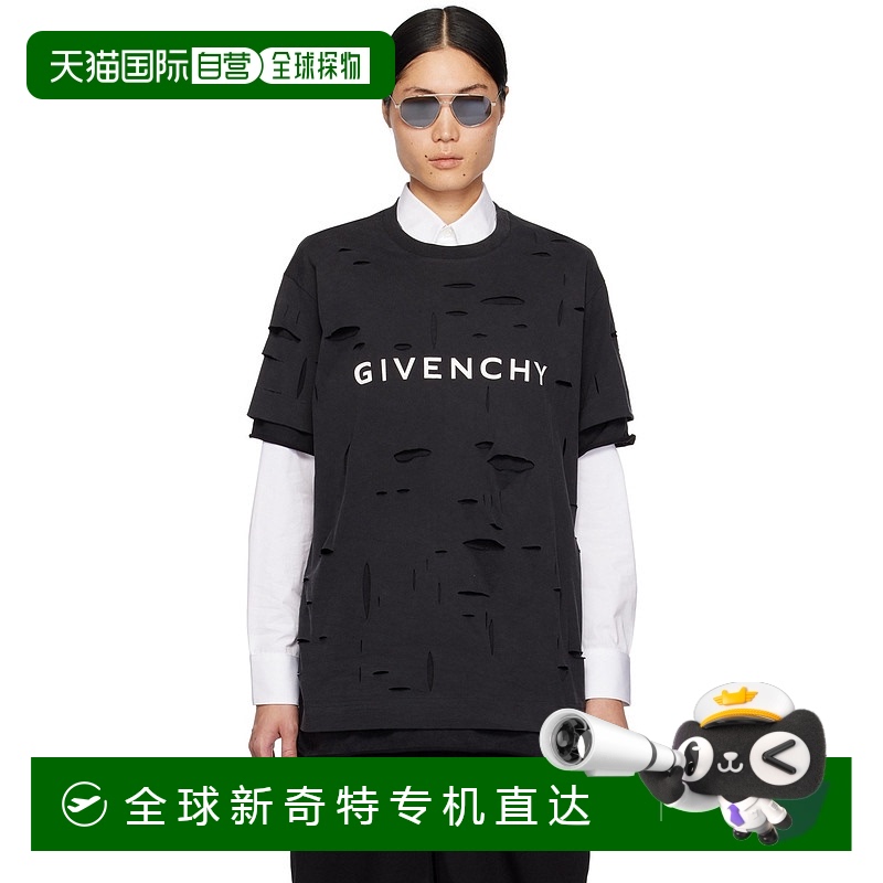 香港直邮潮奢 Givenchy 纪梵希 男士 Archetype 撕裂效果 T 恤 BM