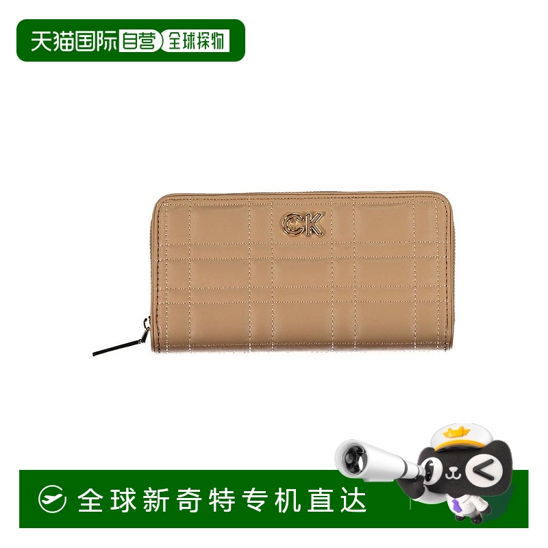 自营 calvin klein凯文克莱涤纶女式钱包-米色 【美国奥莱】直发