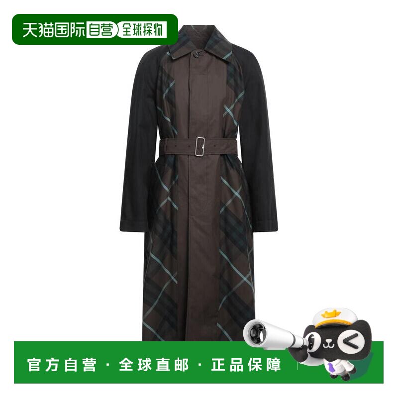 1h可退 【美国直邮】BURBERRY 男装毛呢大衣 经典格子图案 100 棉