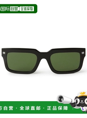 自营 off-white米白色夹式方形太阳镜-黑绿色 美国奥莱直发