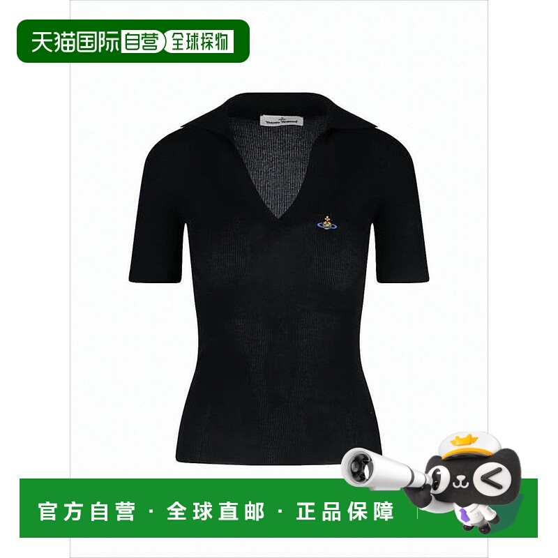 自营vivienne westwoodFitted Short-Sleeve Sweater With Deep V
