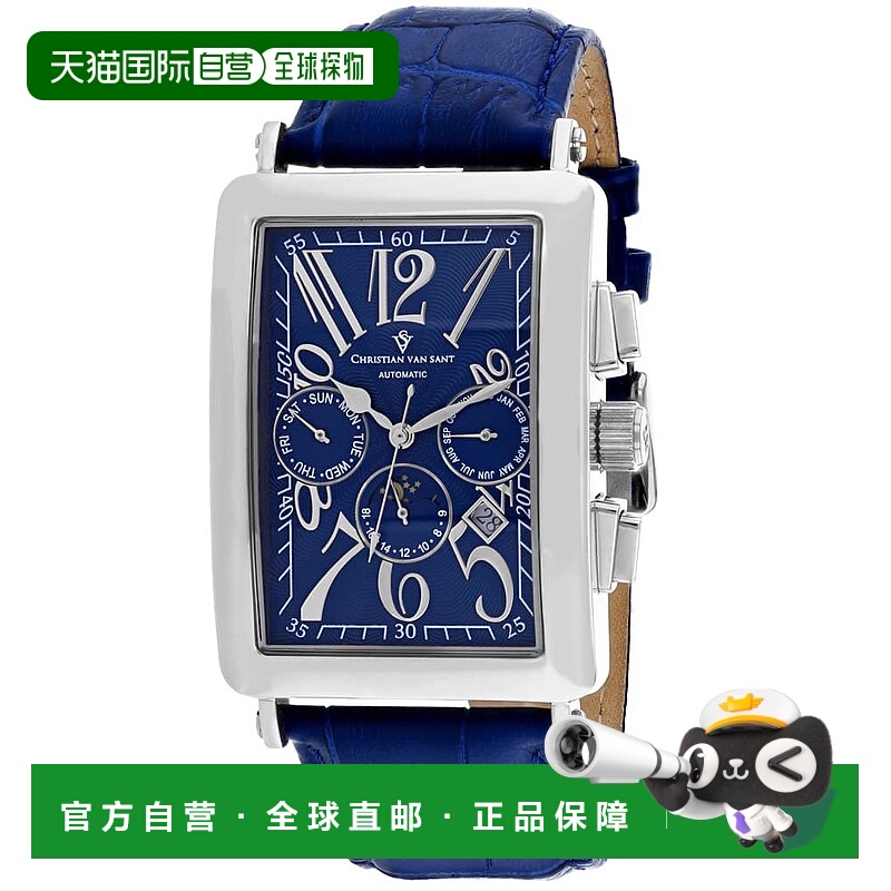 自营Christian Van Sant Men's Blue dial Watch - blue 美国奥莱