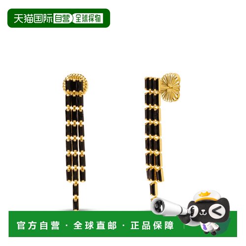 自营Bruno Magli Gabriella Gold Earrings, Nera - black 美国奥
