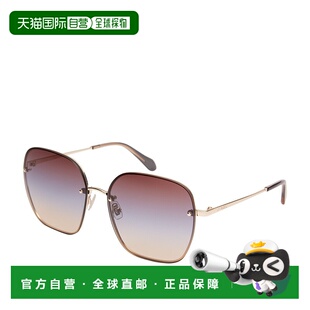 金色 Lorena方形太阳镜 美国奥莱直发 Fossil女式 自营