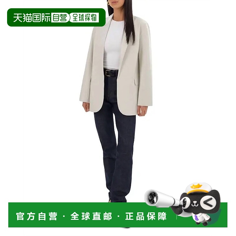 自营lamarqueQuirina Leather Blazer In Winter White - winter