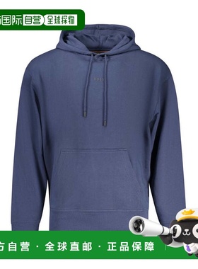 自营Hugo Boss Cotton Men's Men's Hoodie - blue 美国奥莱直发
