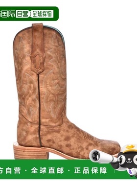 1h可退 【美国直邮】Corral 女士沙色刺绣牛仔靴 时装靴  舒适优