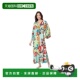 JDM422 自营 XS多色V领和服袖 Kaftan Natori Marbella连衣裙女式
