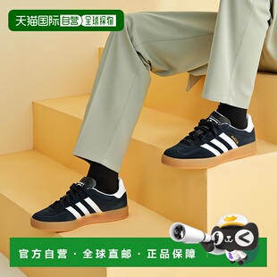 1h可退 香港直邮潮奢 Adidas 女士 黑色 Gazelle Indoor 运动鞋 J