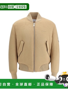 自营off-whiteOff- Cashmere Men's Bomber - brown 美国奥莱直发