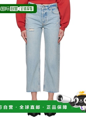 1h可退 香港直邮潮奢 ANINE BING 女士 蓝色 Gavin 牛仔裤 A06111