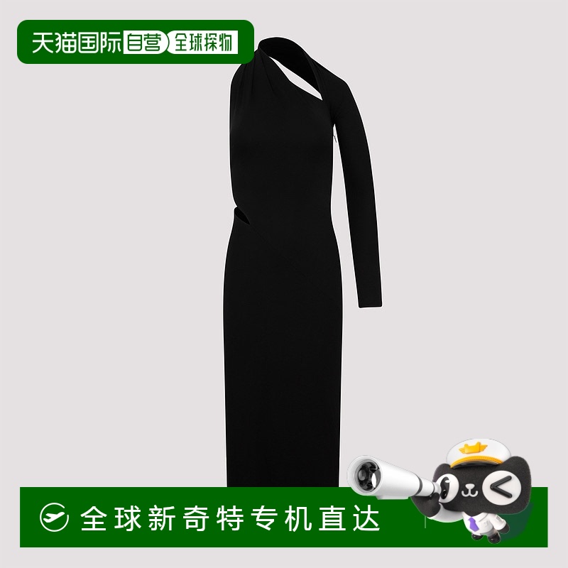 1h可退 香港直邮潮奢 Versace 范思哲 女士 黑色镂空连衣裙 10099