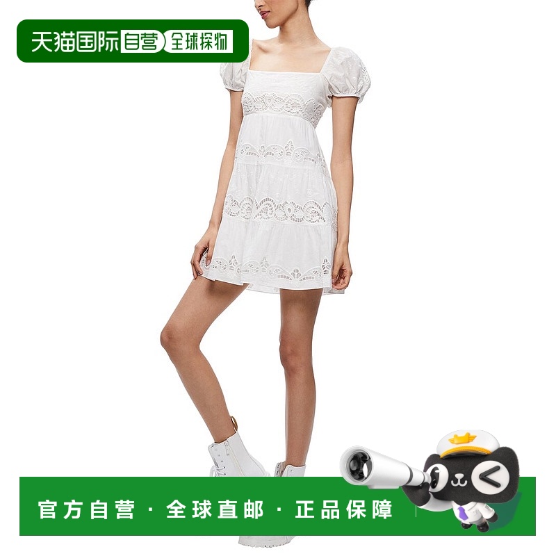 自营alice + olivia Rowen 束腰连衣裙 - 白色 美国奥莱直发